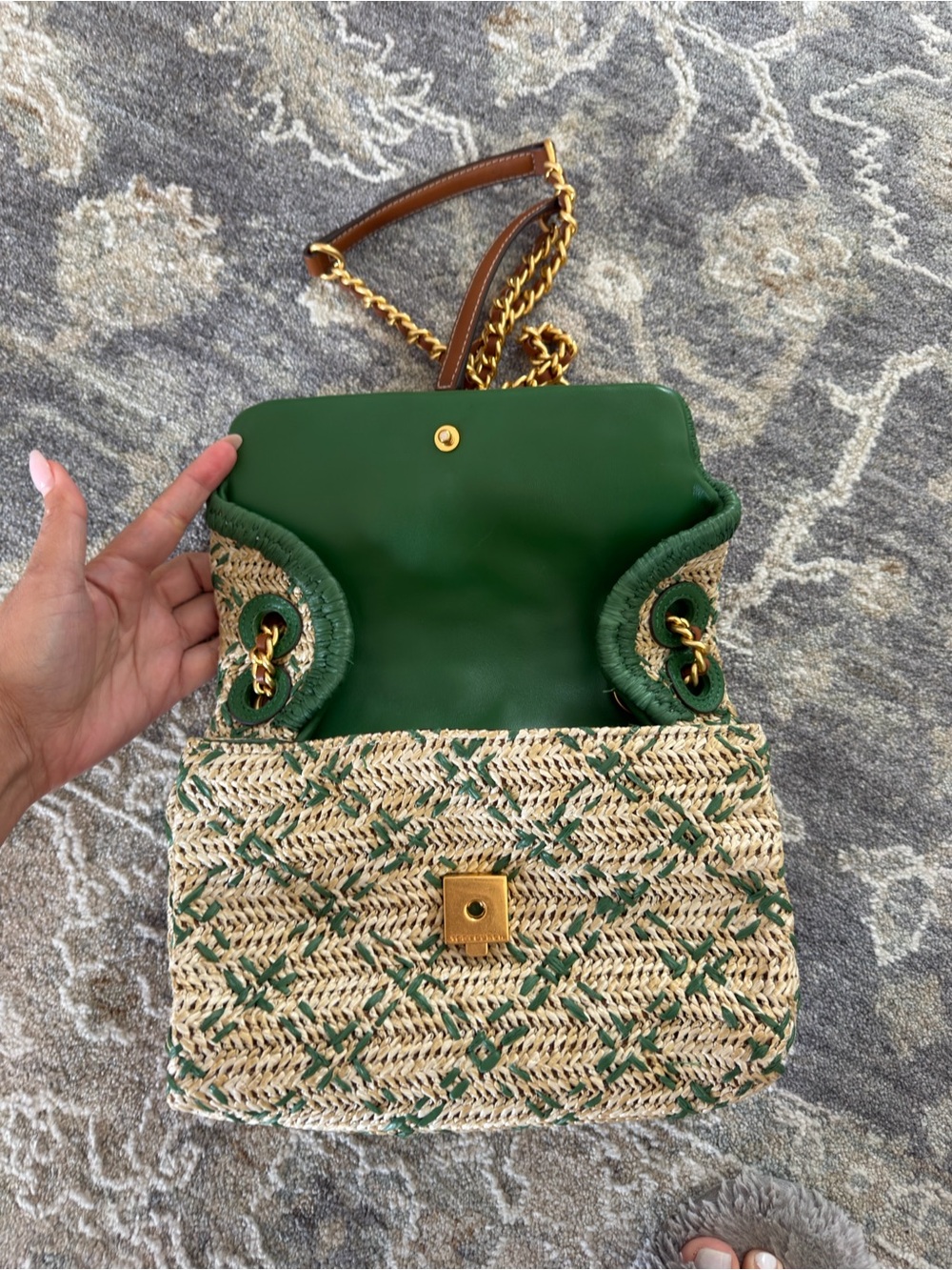 Tory burch Fleming soft straw covertible shoulder bag - Picture 7 of 11